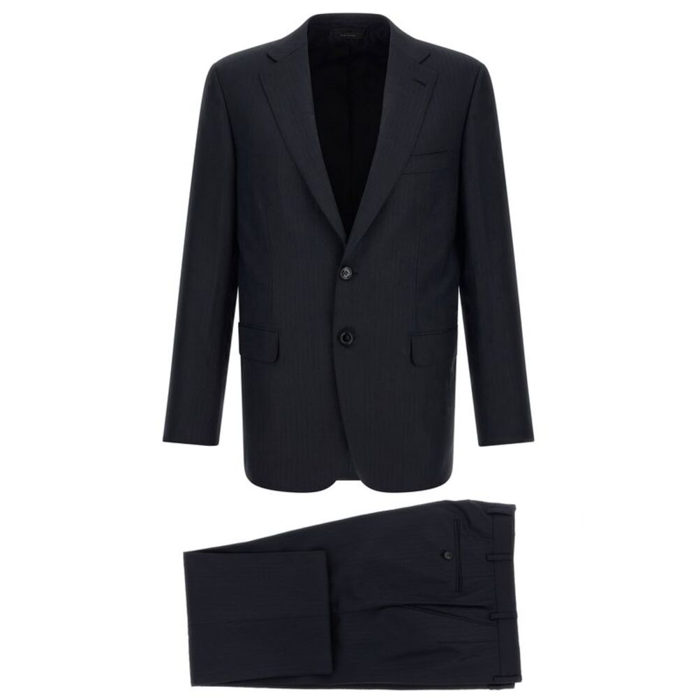 Brioni Blue Wool Two-Piece Men's Suit